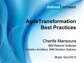 Agile transformation best practices